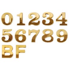 아트사인 4821 입체문자(금색) 30mm 종류선택 / 입체글씨 입체숫자 금색숫자, 금색 0, 1개, 골드