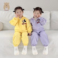 나인투베베 유아 상하복 어린이집 등원룩 여아 남아 레트로 3종세트