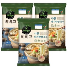 비비고 시원 바지락 칼국수 642g 3개 총 6인분 바지락칼국수