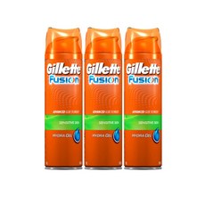 질레트 퓨전 하이드라젤 센서티브 스킨 쉐이빙젤, 200ml, 3개