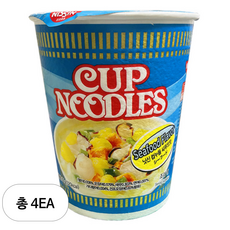 컵누들 닛신 씨푸드맛 71g, 4개