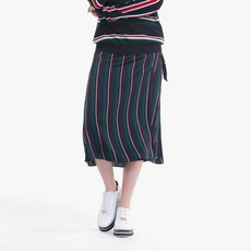 타미힐피거 [여성] 비스코스 스트라이프 미디 랩 스커트 T21J7WSC031WT1 0CD (T21J7WSC031WT10CD)