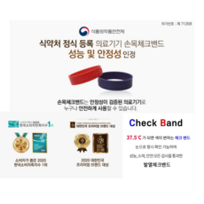 손목 온도계 밴드 37.5도 색깔변하는 팔찌, 핑크, L호