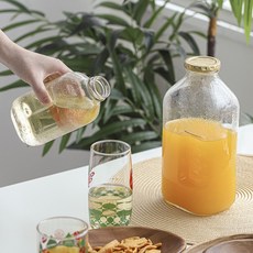 에이드병 델몬트병 복고유리병1.5L, 마개색상 골드, 1.5L
