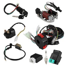 Wacece 전기 배선 하네스 릴레이 스테이터 코일 CDI 솔레노이드 스파크 플러그 49cc 50cc 70cc 80cc 90cc 100cc 110cc 125cc ATV Taot, Wacece 전기 배선 하네스 릴레이 스테이터 코일 C