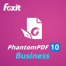 Foxit(팍스잇) PhantomPDF 10.0 Business 영구버전, Foxit PhantomPDF 10 Business