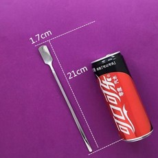 한식 스테인리스 스틸 긴 큐트 상용 밀크 티 숍 믹서봉 허니 디저트 둥근 조미 숟가락, 21cm 측 손잡이 숟가락