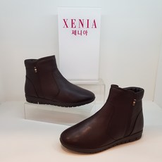 제니아(XENIA) "쿠션UP 여성 컴포트 앵클부츠" 부드러운 가죽 생고무창으로 미끄럼방지 기능이 좋은 양가죽 컴포트부츠 방한부츠 여성부츠 겨울부츠