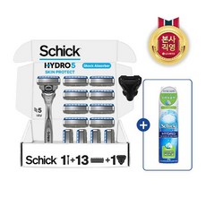 [신제품]쉬크 하이드로5 스킨프로 날13입+면도기+커버1+쉐이브젤, 1개