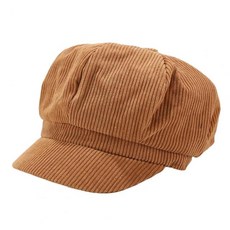 Visor-베레모 캡 솔리드 컬러 화가 영국 스타일 8 패널 카우비 코듀로이 여성용 팔각형 모자 겨울
