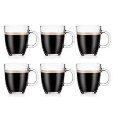 Bodum 비스트로 커피 머그 클리어 10OZ 6팩, 2팩