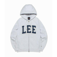국내매장 LEE 후드티 데님 아플리케 후드 집업 라이트 그레이 300886