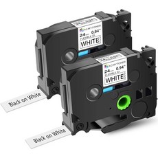 2PK FX251 1 브라더 P-Touch TZe-FX251 플렉서블 ID 라미네이트 테이프 24mm 0.94 흰색 케이블 와이어 라벨 PT-D610BT PT-P710BT P7, Flexible-ID, 24mm(1'')