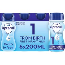 영국직송 Aptamil 1 First Infant 베이비 밀크 Ready to Use Liquid Formula from Birth 6x200 ml 압타밀, 200ml, 7개