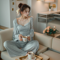 로즈앙 모달 홈웨어 잠옷3P세트 잠옷 수면잠옷 커플잠옷 조거팬츠 극세사 겨울 요가복 수면바지 여성팬티
