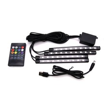 차량용 RGB LED풋등 17cm 36LED (USB형 시거잭형), 시거잭형