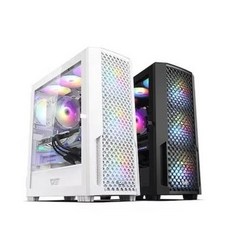 darkFlash 강화유리 PC 케이스 화이트 DF2100 MESH RGB