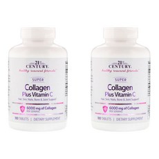 21st Century Super Collagen Plus Vitamin C 6000mg 180 Tablets 2개, 상세설명참조
