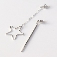아트박스/수호쥬얼리 listar 925silver 별 스틱 언발귀걸이