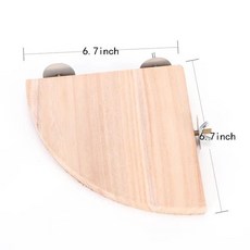 앵무새 새 나무 농어 스탠드 플랫폼 직사각형 팬 모양의 선반, 4.선풍기 17cm, 1개