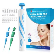 무통 피부 태그 키트 40x 고무 밴드 10x 알코올 패드 바디 치료 발 옥수수 케어 도구 2 in 1, 01 1 kit