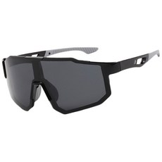 엘마운틴 MK37 편광선글라스 남녀공용 방풍 스포츠고글 골프 운전 낚시 등산, 블랙