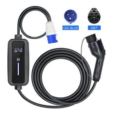 EV 휴대용 충전기 GBT 플러그 32A 7.2KW 5m 케이블 단상 EVSE 충전 전기 자동차 충전기 Schuko 표준 5M, 01 7.2KW GBT Plug, 2.7.2KW GBT Plug, 1개