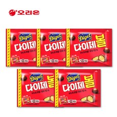오리온 다이제볼 166.4g X 5개 신제품 초코볼 어린이 회사 간식