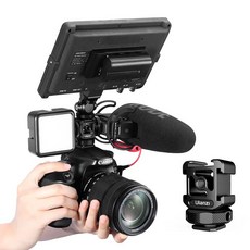 울란지 PT 12 3 헤드 핫슈 콜드 슈 마운트 브래킷 연장 마이크 DSLR 카메라 액세서리 용 라이트 스탠드|라이트 스탠드|, 단일, 1개, 단일