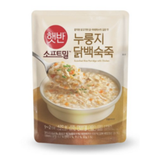 (상온) 비비고 누룽지닭백숙죽 420g, 16개