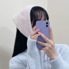 캡조아 부드러운 밍크 퍼 털 삼각 반다나 두건 귀도리 헤어밴드 여성 귀마개 모자