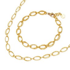 순금클립목걸이팔찌세트