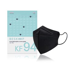 베스킵 올국산 KF94 블랙 새부리형 보건용마스크, 6개, 5매입