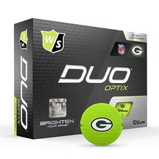 윌슨 Duo Soft+ NFL 골프공 (12개)-그린 베이 화이트, Detroit, White - 윌슨골프공