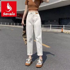 Sevalo 여성용 슬림 일자 스판 청바지