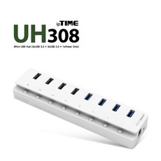 UH308 8포트 아이피타임 USB3.0 허브 사무실 스크린 룸 PC방 강변 테크노 마트 4층 남양주 수석동 02 3424 4414 대량 납품 가능, 1개