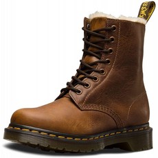 DR MARTENS 여자 1460 Serena Originals 코어 벤 가죽 인조 모피 부츠-Butterscotch Orleans-9