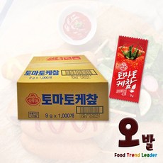 [오발] 오뚜기 토마토케챂9g 1000봉 (벌크), 1000개, 9g