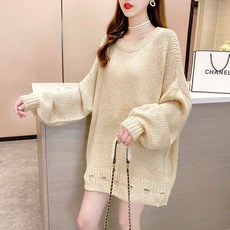 겨울 가을 옷 트렌드 스쿱넥 클래식 펀칭 여성