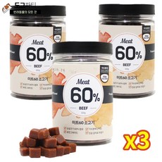 펫레터 미트60 강아지 영양져키간식 300g, 3개, 소고기