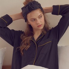 다크 그레이 세안 헤어 터번 밴드 / 세면 세수 넓은 면 찍찍이 벨크로 머리띠, 다크그레이