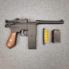  무동력 마우저 C96 M712 탄피배출 블로우백 7.63mm 모델건, 단일사이즈, C96 마우저 