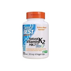 Doctor's Best MK 7 Natural Vitamin K2 60정, 60개입, 1개
