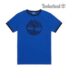 팀버랜드 팀버랜드 남성 트리로고 반소매 티셔츠 블루 A1LTO