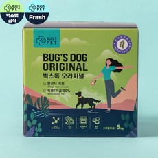 벅스펫 벅스독오리지널 5kg 저지방 고단백 저알러지 눈물 피부 다이어트 사료, 1개, 과일/야채 - 벅스펫