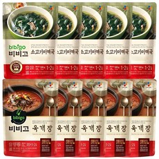 비비고 미역국500g 5개 + 육개장500g 5개, 500g, 1세트
