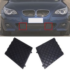 BMW 5 시리즈 E60 E61 M 패키지 2003-2010 51117897184 프론트 범퍼 하부 메쉬 그릴 플레이트 트림 커버 좌측 우측 블랙
