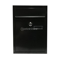 북유럽 LOCKABLE 외부 LETTERBOX 편지 포스트 메일 상자 우편함 KEYED LOCKSET 벽 마운트 농촌 보안 사서, 02 Black_01 CHINA