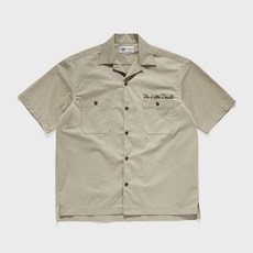 이스트로그 EMBROIDERED WORK HALF SHIRTS / SAND