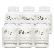 캐나다 저스트콜라겐 저분자 피쉬 콜라겐 펩타이드 가루 알약, 200캡슐 X 6병
